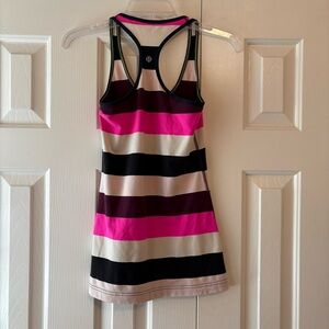Lululemon Striped Racerback Tank Top